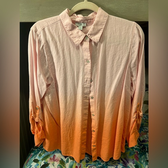 Women’s “J.Jill” Long-Sleeve Button-Up Shirt - Picture 3 of 4